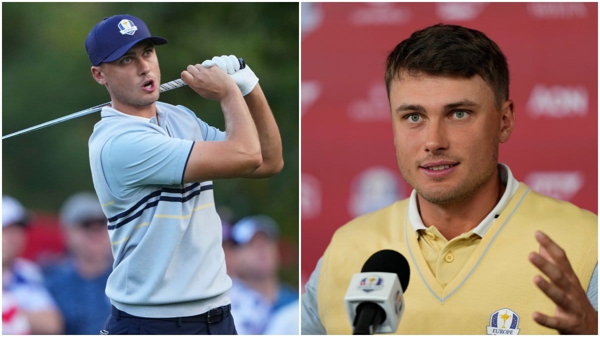 Ludvig Åberg i samband med Ryder Cup.