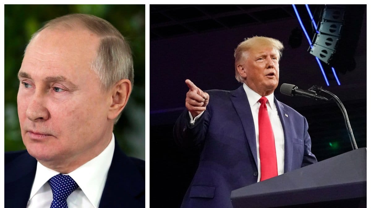 Donald Trump kommenterar Vladimir Putins invasion av Ukraina.