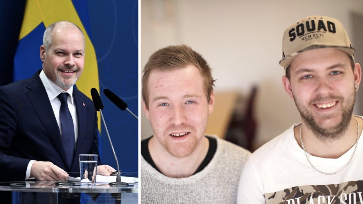 Morgan Johansson (S) och bröderna.