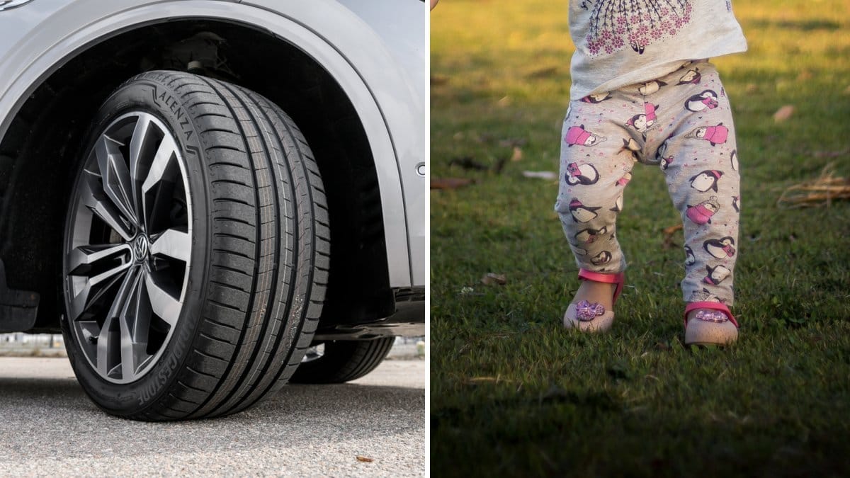 Ett äldre syskon körde ihjäl sin lillasyster under måndagen.