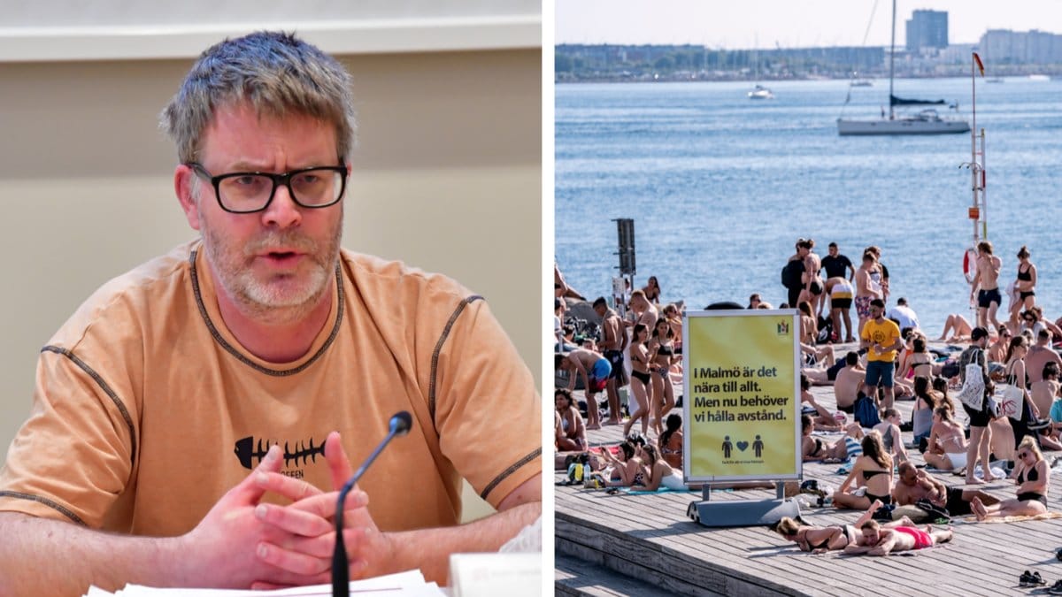 Johan Nöjd höjer ett varningens finger till alla nyvaccinerade.