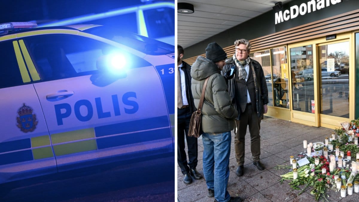 McDonald's i Vällingby. På bild syns även justitieminister Gunnar Strömmer.