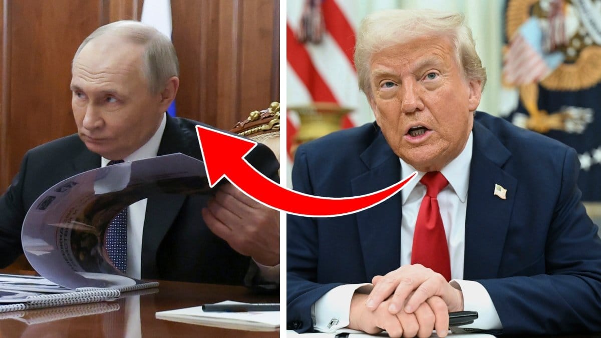 Vladimir Putin (vänster) och Donald Trump (höger)