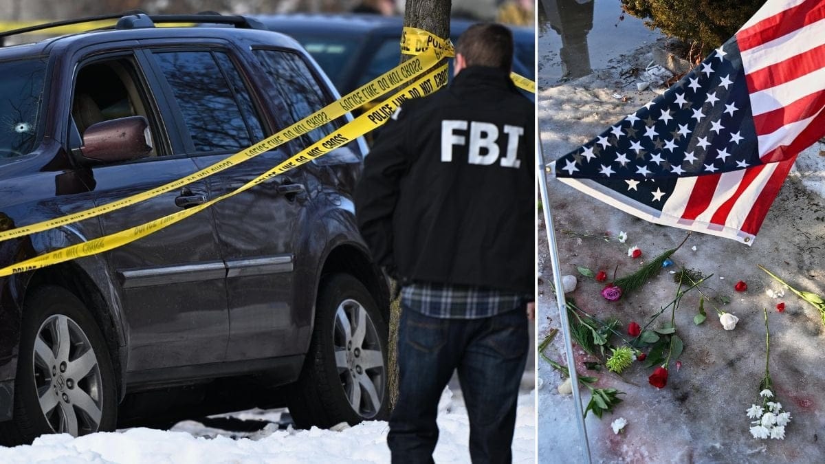 Ett kulhål syns i vindrutan på bilen som kvinnan körde när hon sköts ihjäl på en gata i Minneapolis i onsdags.