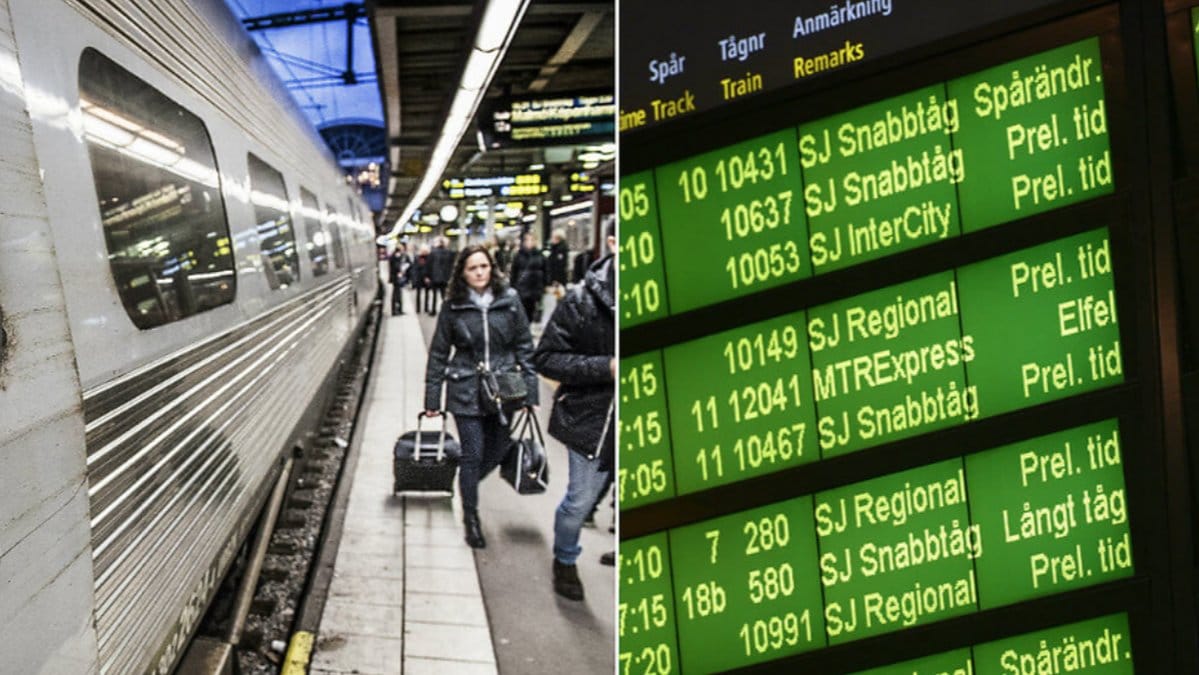 Alla tåg till och från Göteborg stoppas.