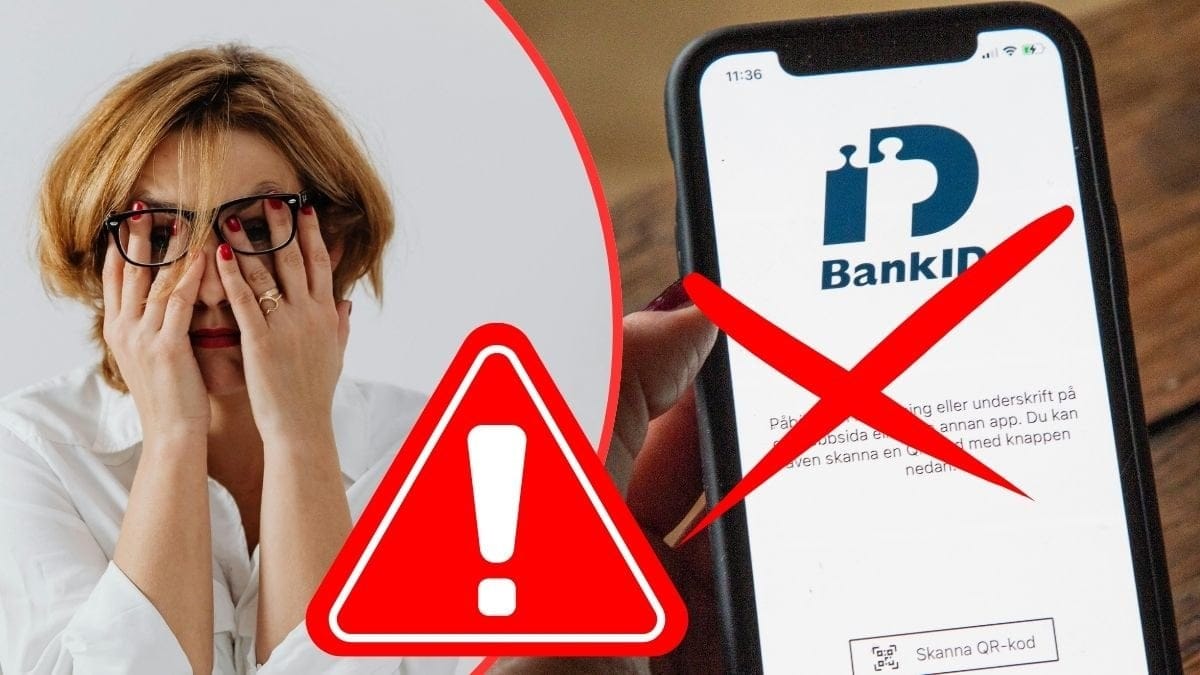 stressad kvinna bankID