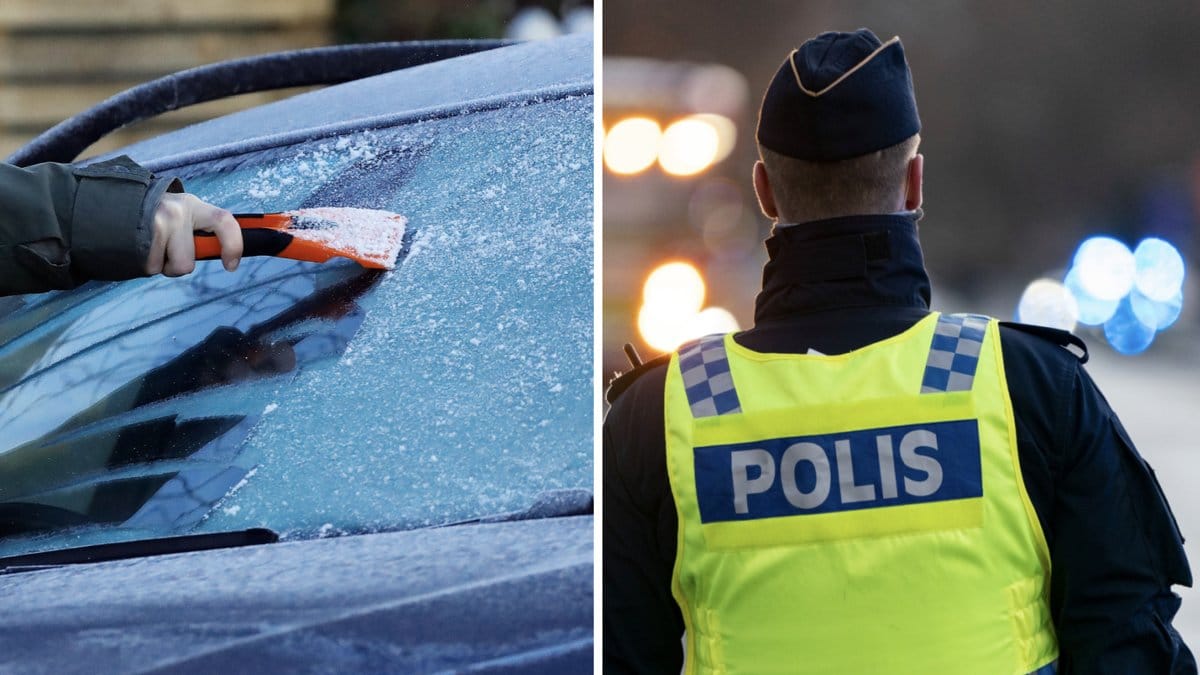 Man skrapade inte bilrutorna ordentligt –  fick böta 17 000 kronor