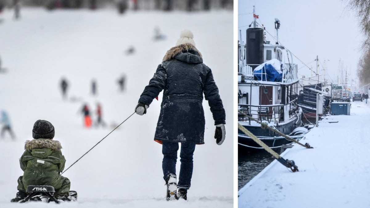 Det väntas massor av snö i Stockholm.