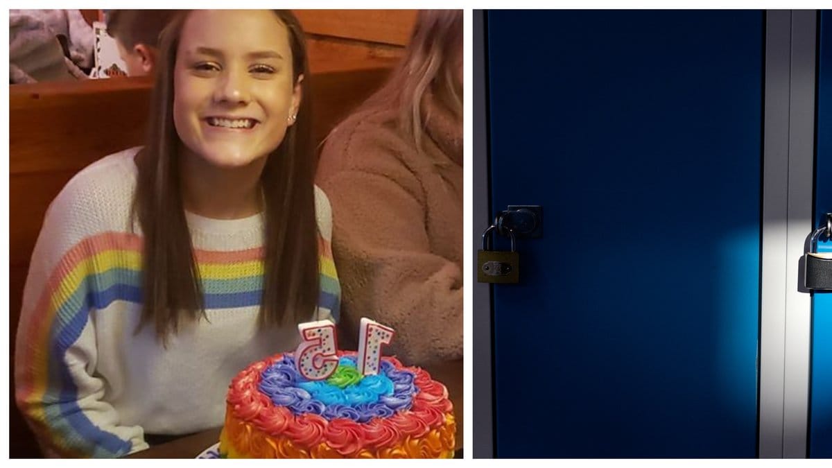 15-åriga Kayla Keney stängs av från skolan.