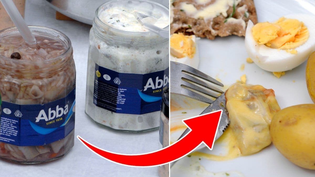 Bilder på en sillunch och Abbas sill.