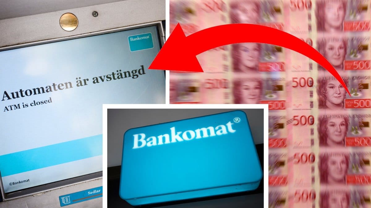 Bild på Bankomat och sedlar
