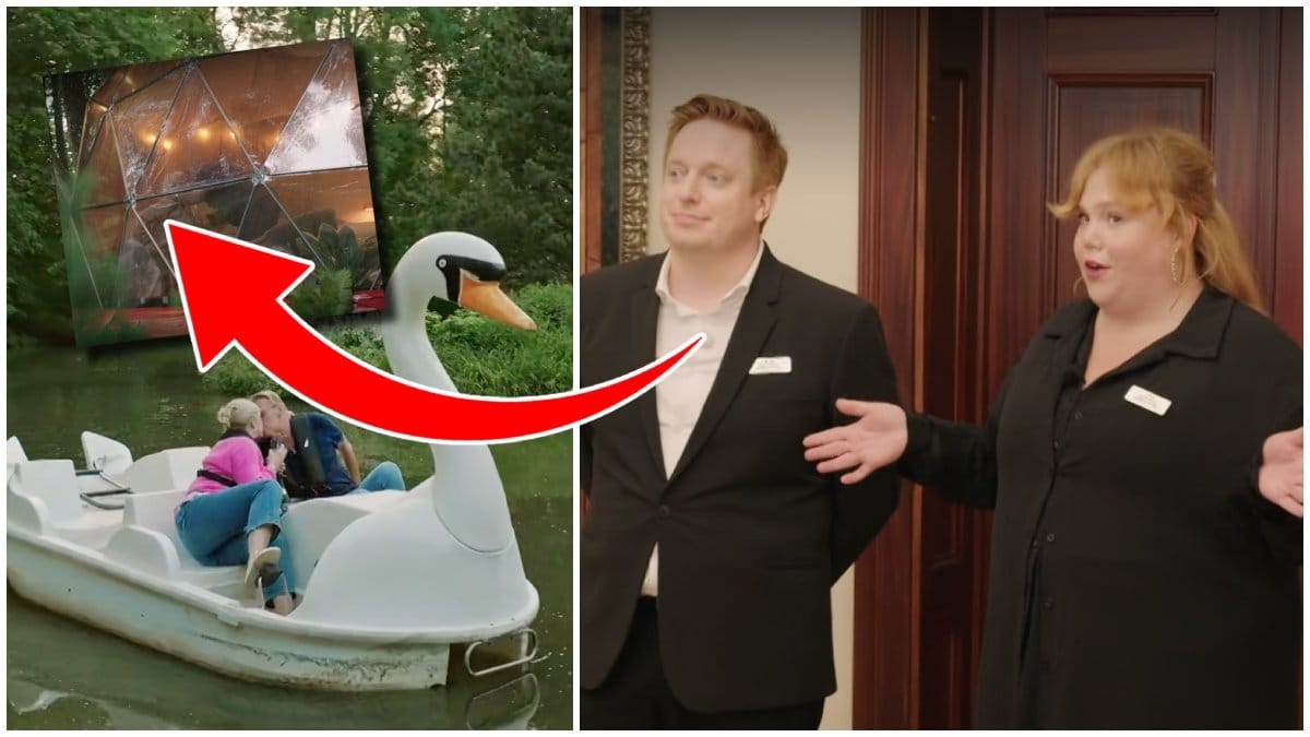 Linnéa Wikblad och Markus Granseth är programledare i Hotell romantik. 