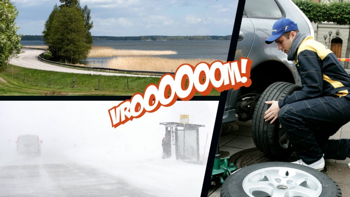 Sommarväg. Vinterväg. Däckbyte