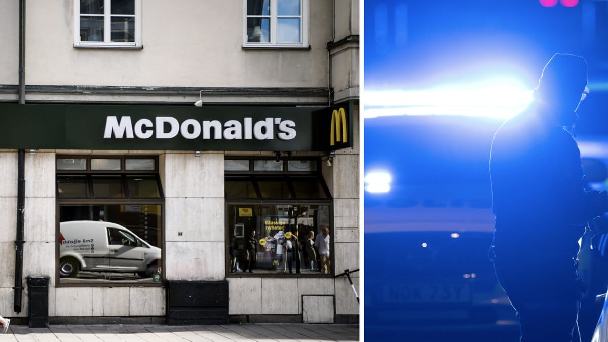 Ett ungdomsgäng i Nottingham stormade McDonalds.