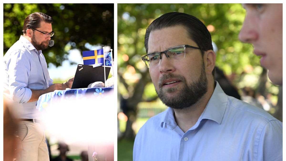 Jimmie Åkesson (SD) fick kritik från komikern Peter Wahlbeck.