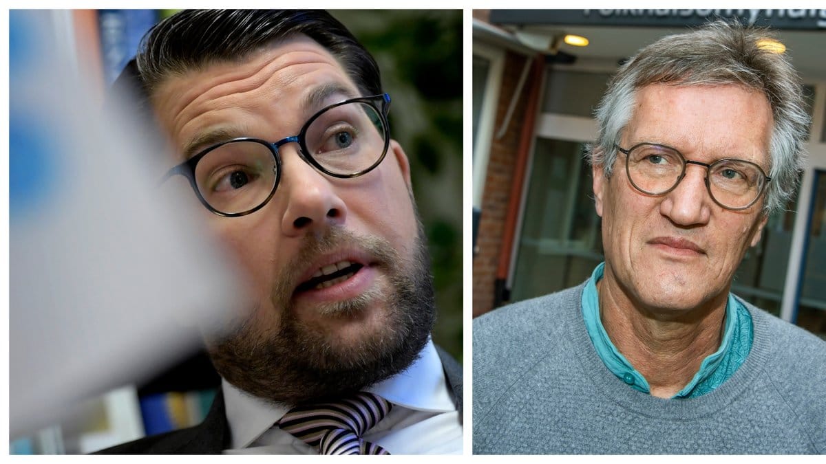 Jimmie Åkesson (SD) kritiserar coronabeslutet.
