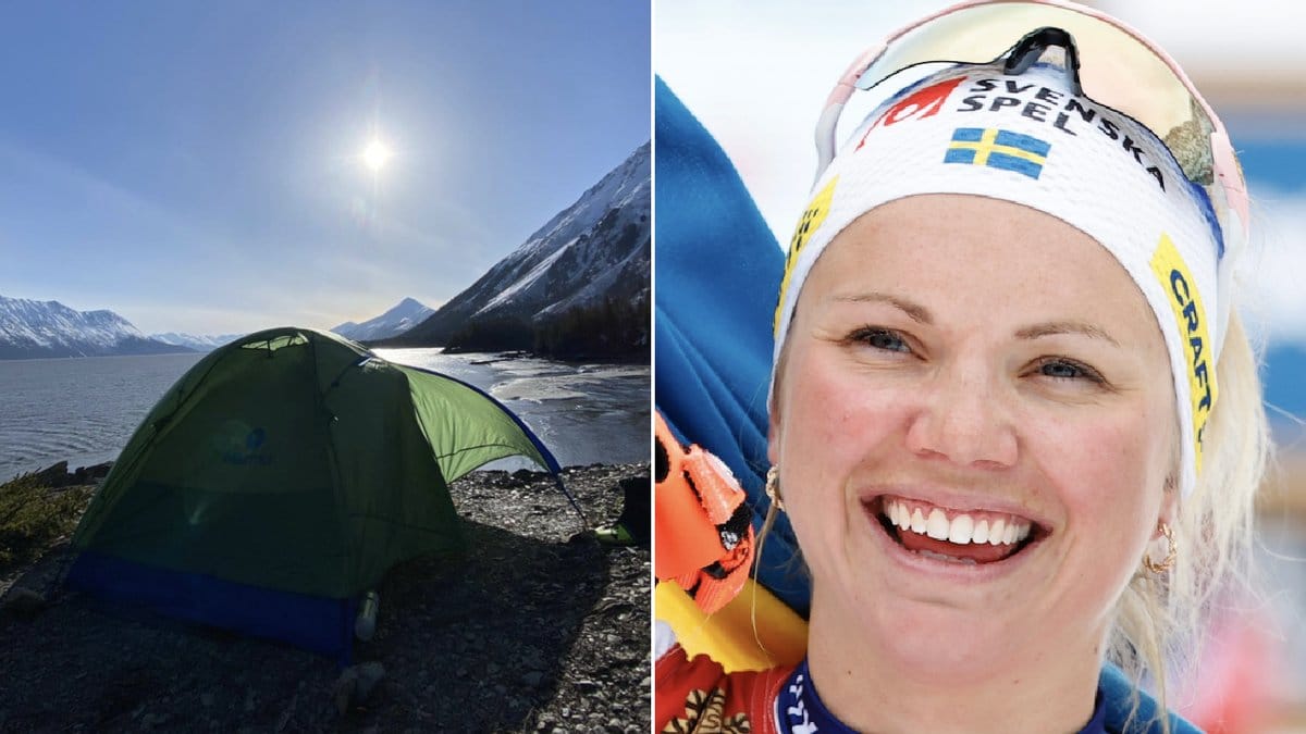 Emma Ribom hälsade på pojkvännen JC Schoonmaker i Alaska i våras.