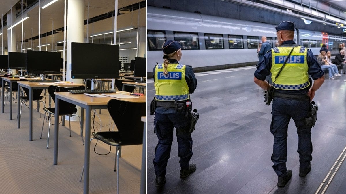 Provlokal och två poliser