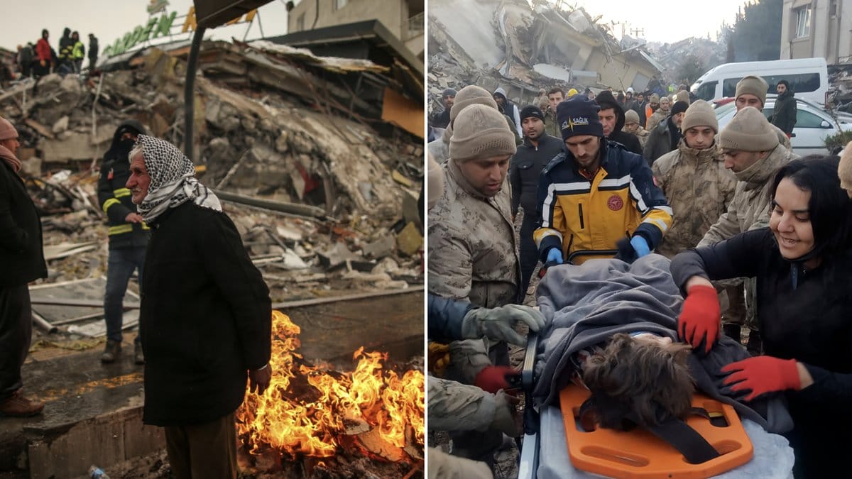 9 500 personer har dött i Syrien och Turkiet.