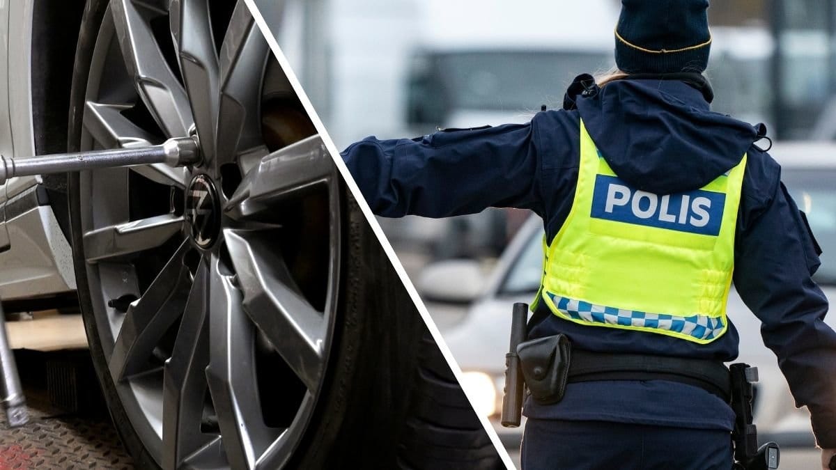 Däckbyte och polis.