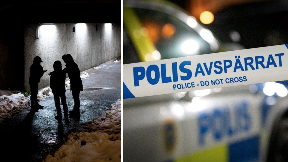 Genrebilder på silhuetter och polisavspärrning.