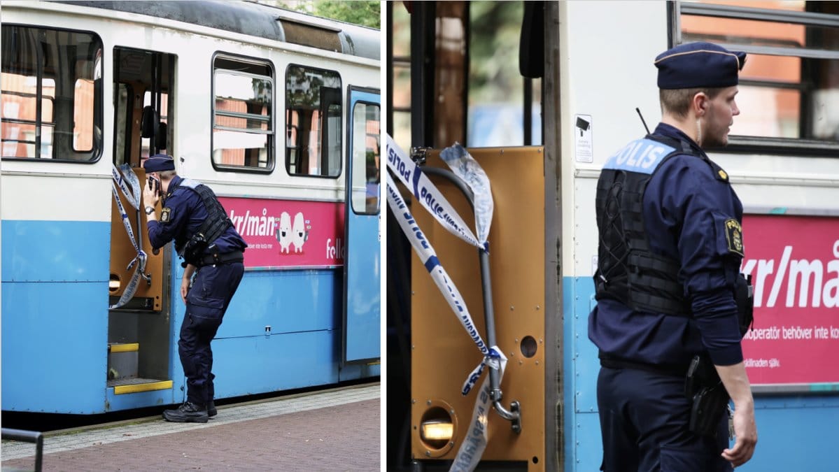 Skottlossningen på spårvagn i Göteborg.