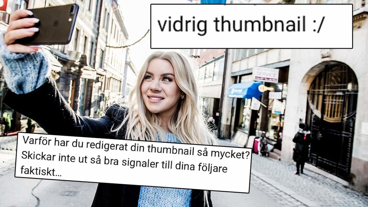 Therése Lindgren tar en selfie