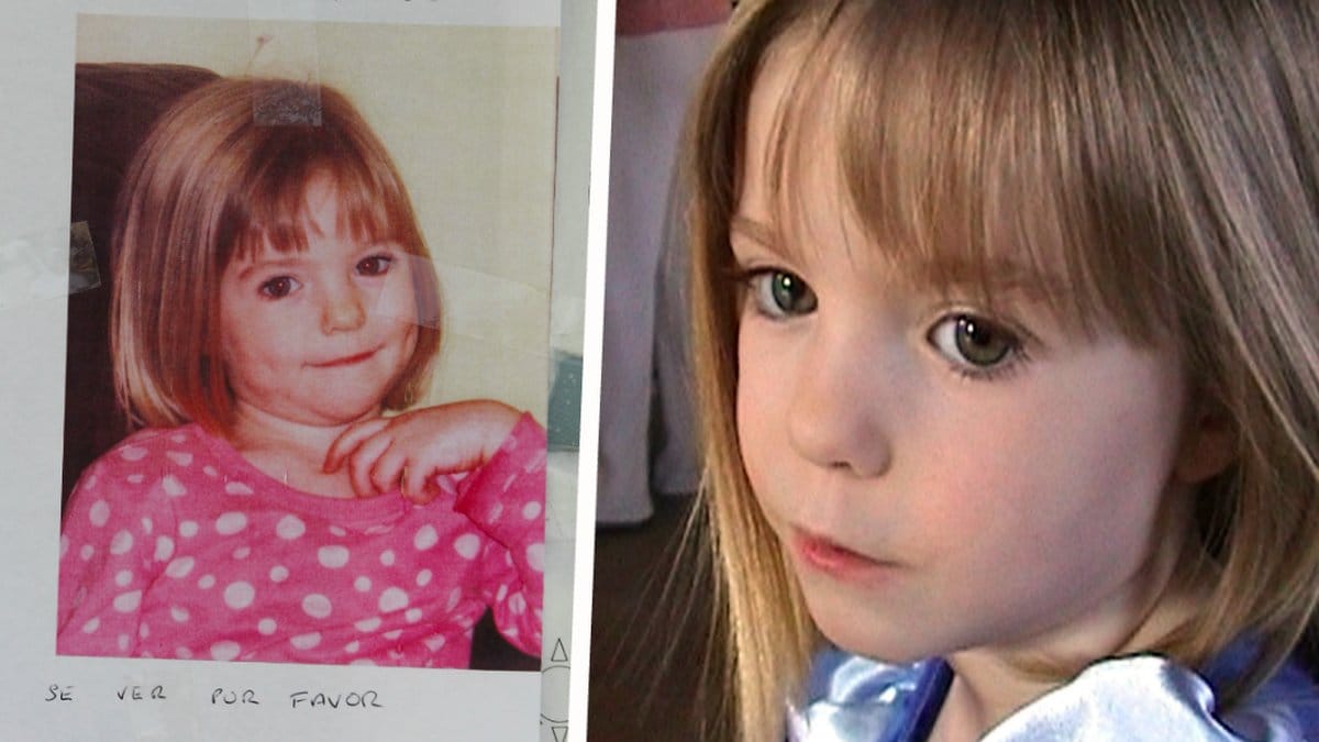 Bildkollage på Madeleine McCann
