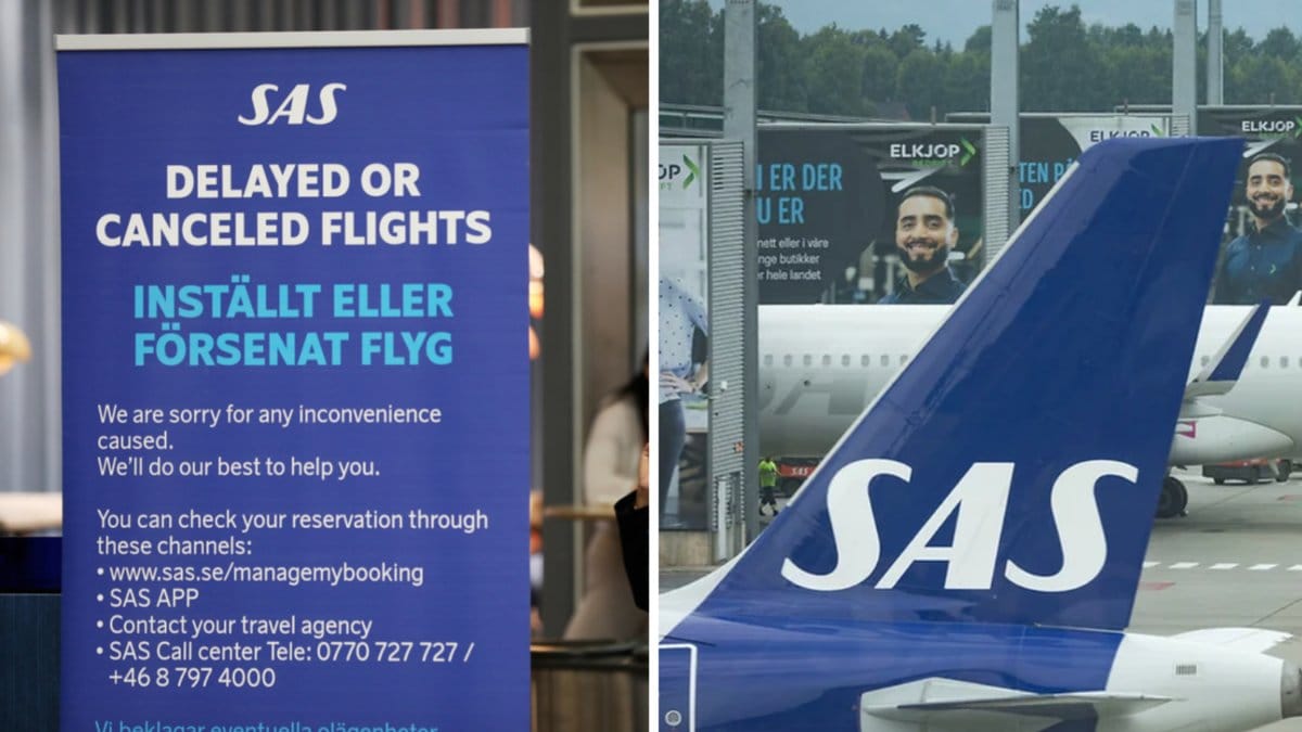 SAS ställer in 1 700 planerade avgångar i september.