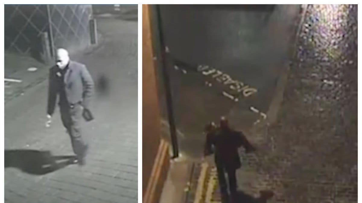 Våldtäktsmannen fångades på flera övervakningsfilmer.