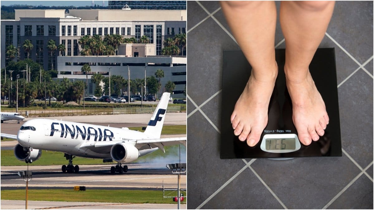 Finnair har börjat väga sina passagerare. 