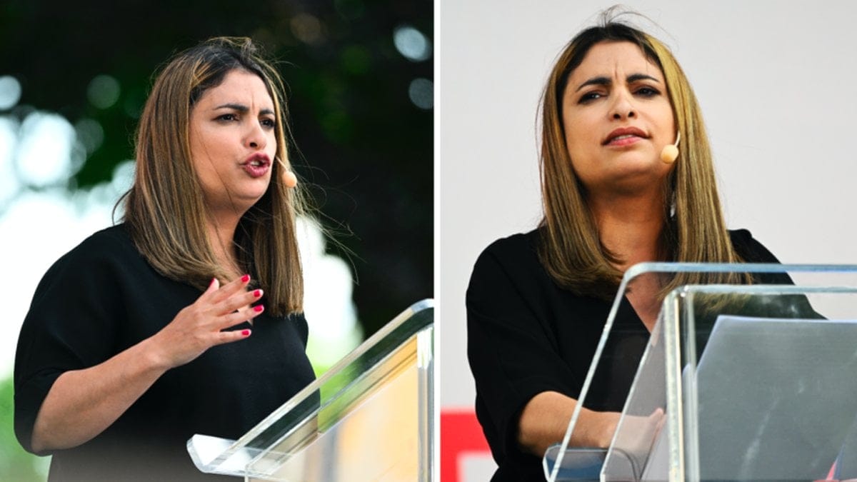Nooshi Dadgostars tal i Almedalen 2022.