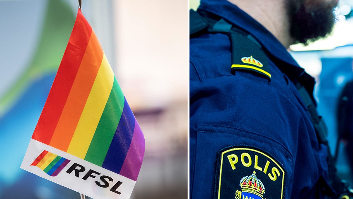 RFSL-logga och genrebild på polis.