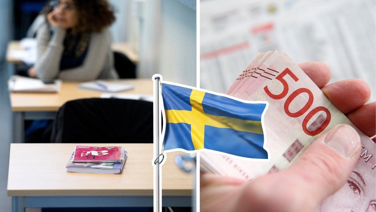 Komvux, pengar och svensk flaga 