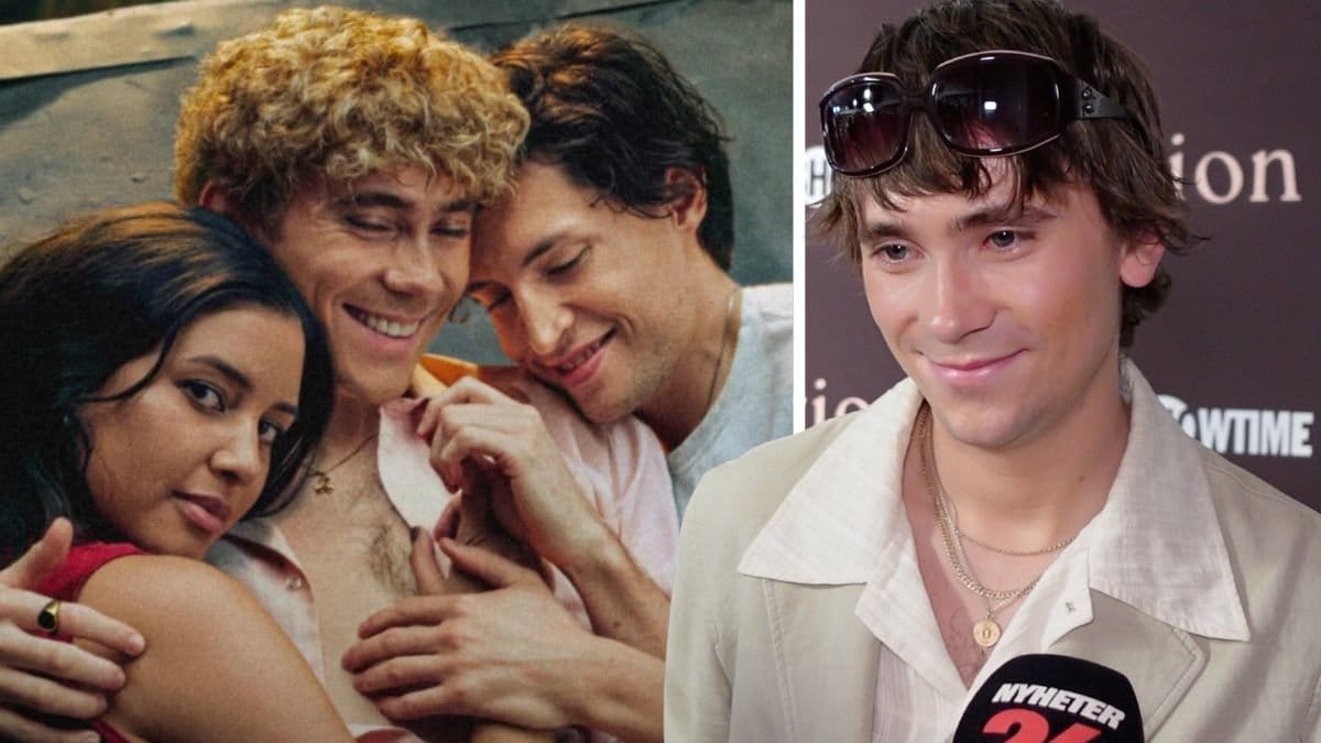 ebecka Harper, Felix Sandman och Seth Manteus i Trion och Felix Sandman på röda mattan