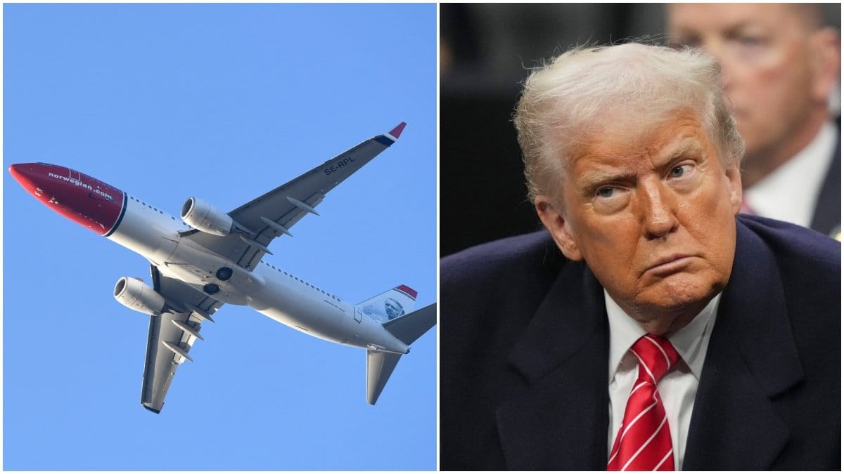Flygplan och Donald Trump
