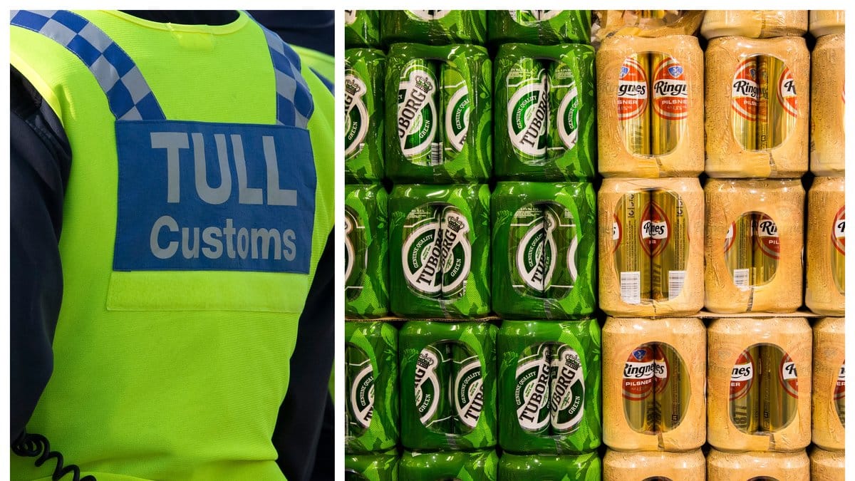 Mannen stoppades av tullen i Göteborg.