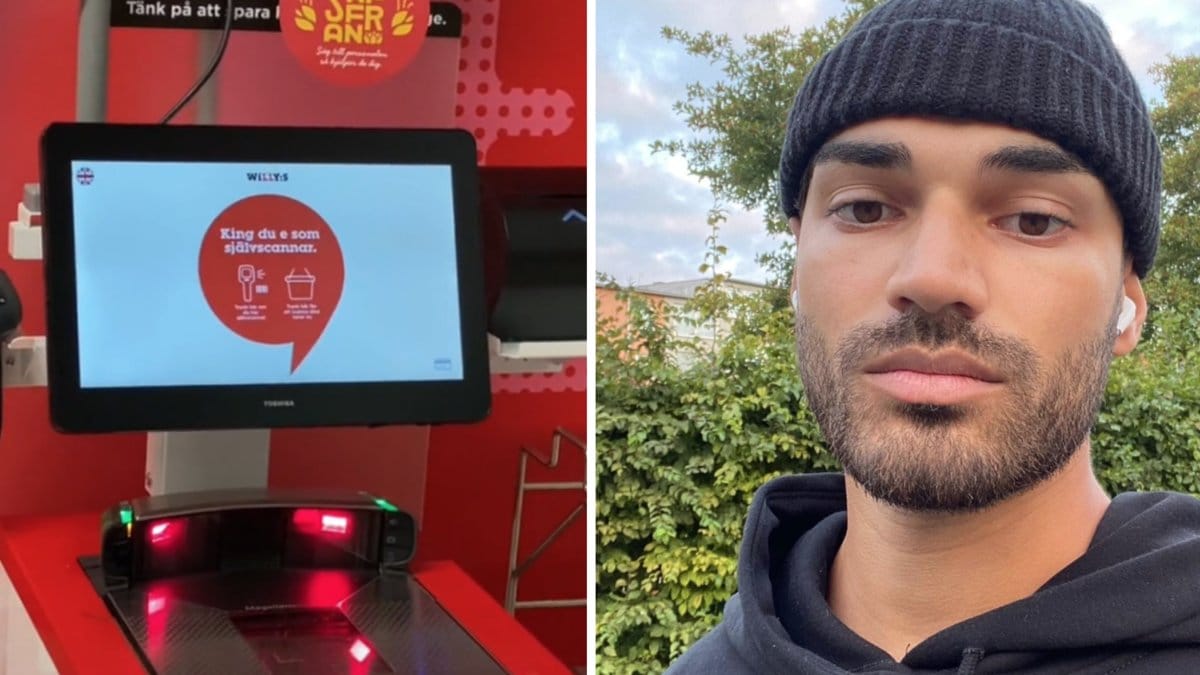 Med ett USB-minne kunde Mikael ändra layouten på Willys självscanningskassor.
