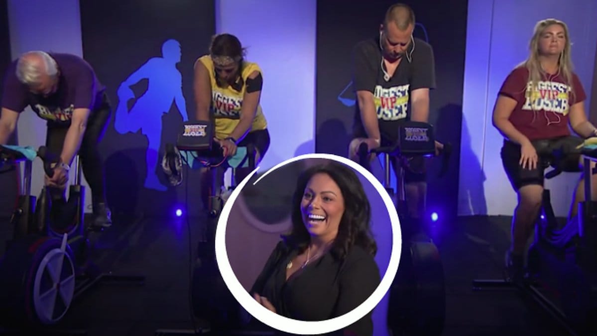 Deltagarna i Biggest Loser Vip på cyklar, Anna Book