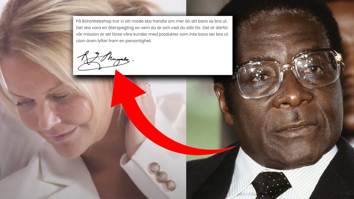 Jeanette Svedberg och Robert Mugabe