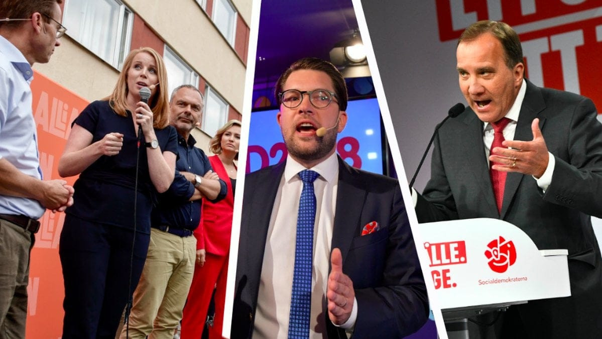 Alliansen, Åkesson och Löfven. Montage. 
