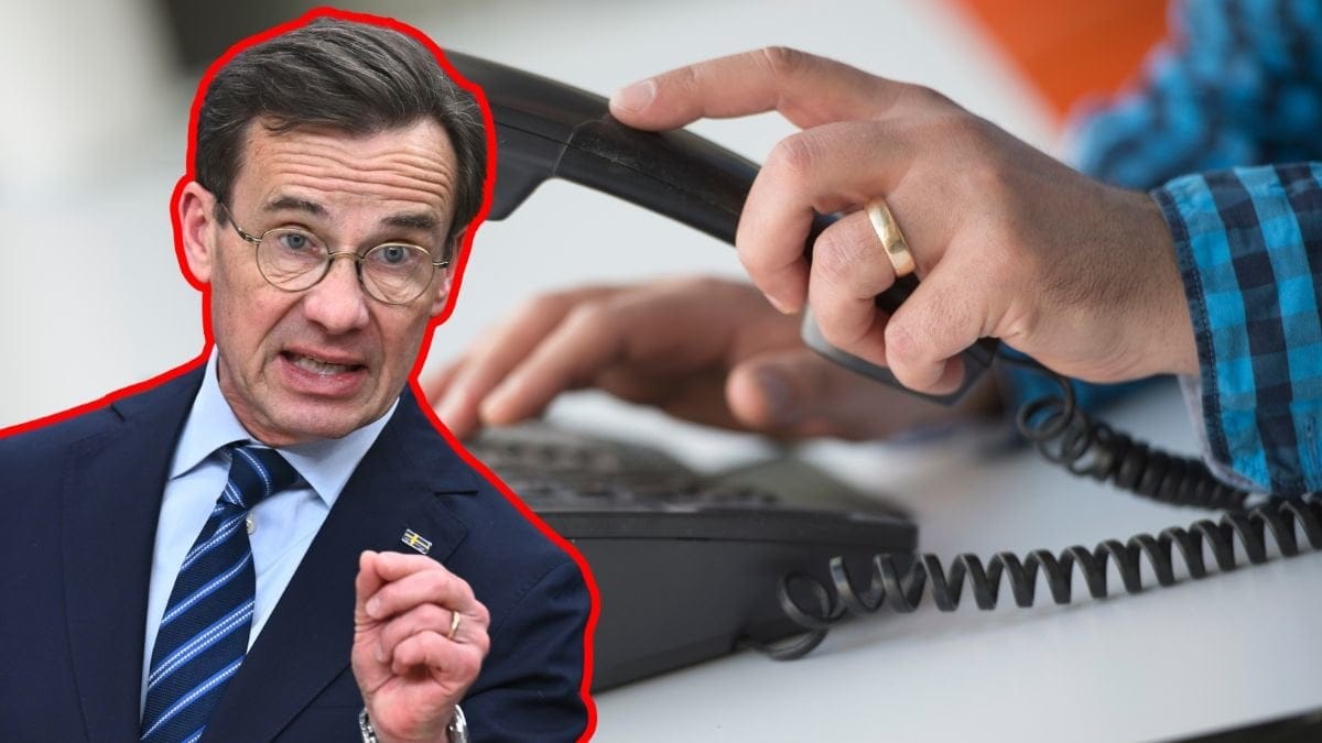 Ulf Kristersson och telefon