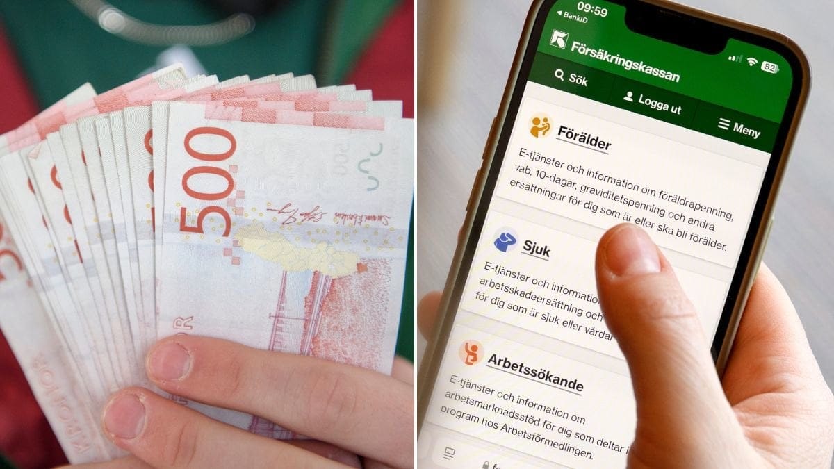 Pengar och Försäkringskassans app.