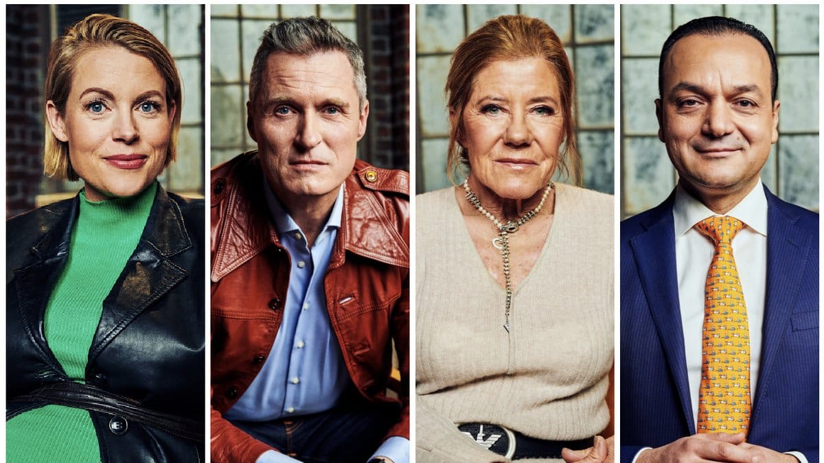 Fyra drakar sitter i juryn i Draknästet.