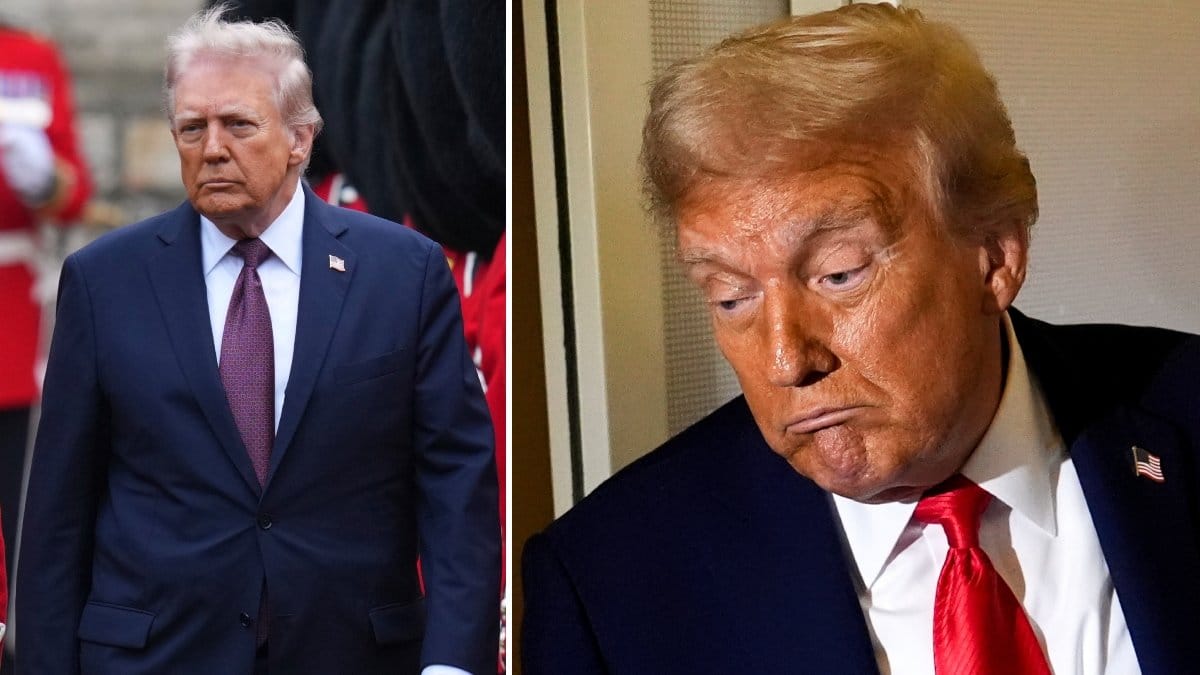 Bilder på Donald Trump.