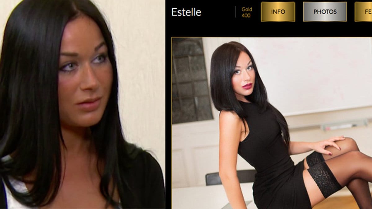 Hanna Widerstedts bilder används på en eskortsida.