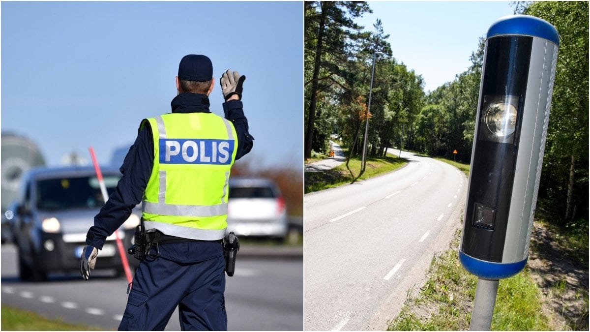 Trafikpolis och fartkamera