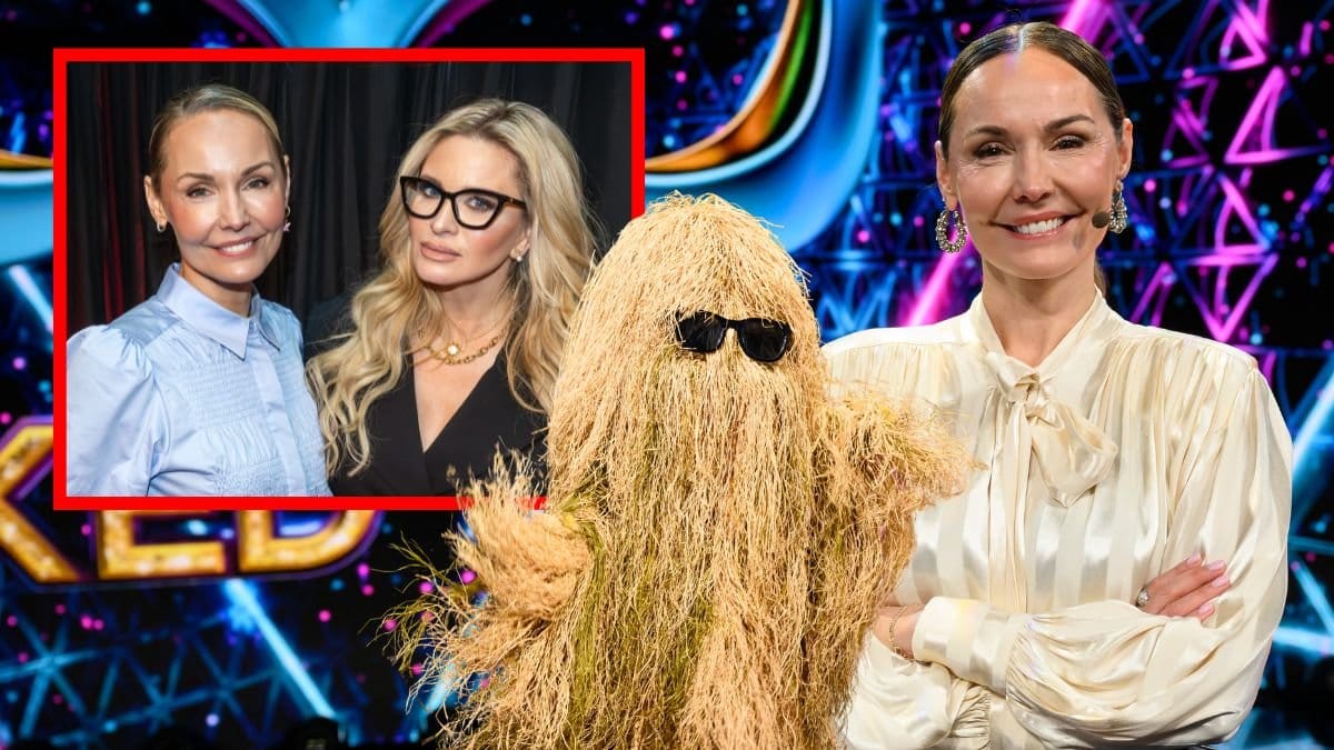 Carolina Gynning och Carina Berg och masken Höstacken i Masked Singer