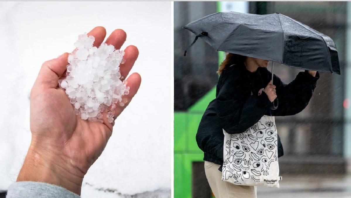 Flicka träffades av hagel.