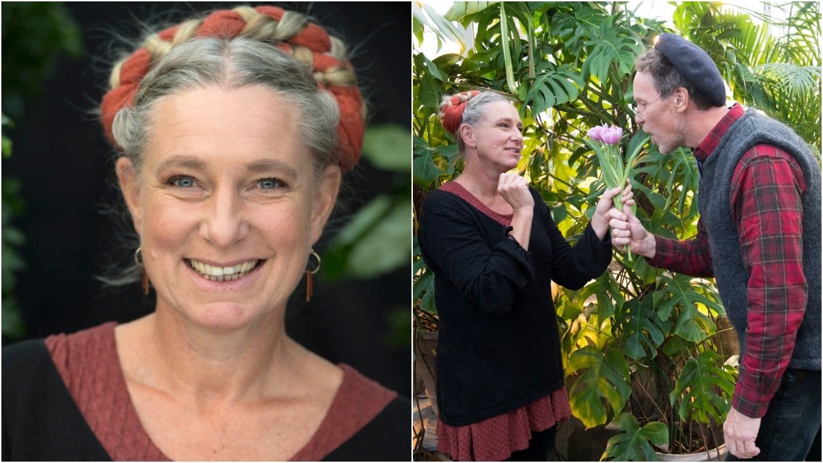 Bild på Marie Mandelmann och en bild på henne tillsammans med sin make Gustav Mandelmann.